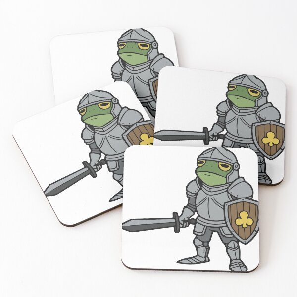 Item preview, Brave Knight Frog in Full Plate Armor with Sword and Shield designed and sold by Floomart.
