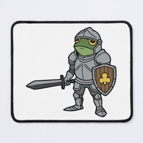 Item preview, Brave Knight Frog in Full Plate Armor with Sword and Shield designed and sold by Floomart.