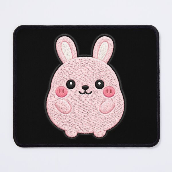 Item preview, Super Cute Kawaii Bunny Embroidery Patch Style | Chibi Pastel Pink Rabbit Aesthetic | Cute Animal Sticker & T-Shirt Design designed and sold by ColorSplash123.