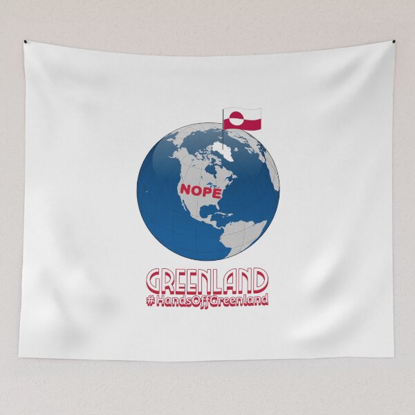 Item preview, Hands Off Greenland Freedom And Sovereignty Greenland Flag designed and sold by GraTEEtude.