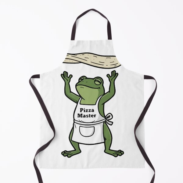 Item preview, Chef Frog Tossing Pizza Dough in Apron designed and sold by Floomart.