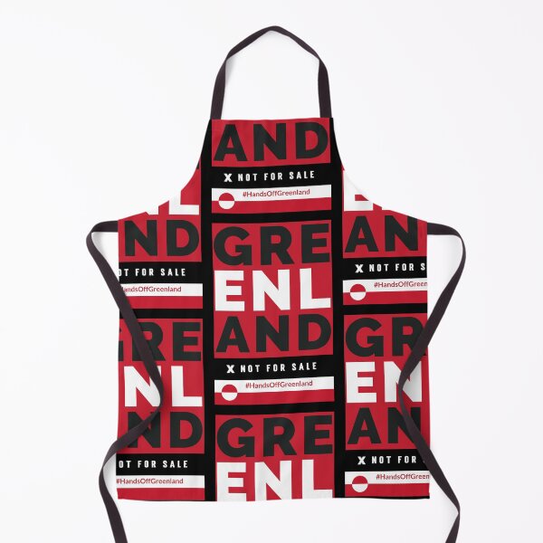 Item preview, Greenland Not For Sale Hands Off Greenland Flag Red White Black designed and sold by GraTEEtude.