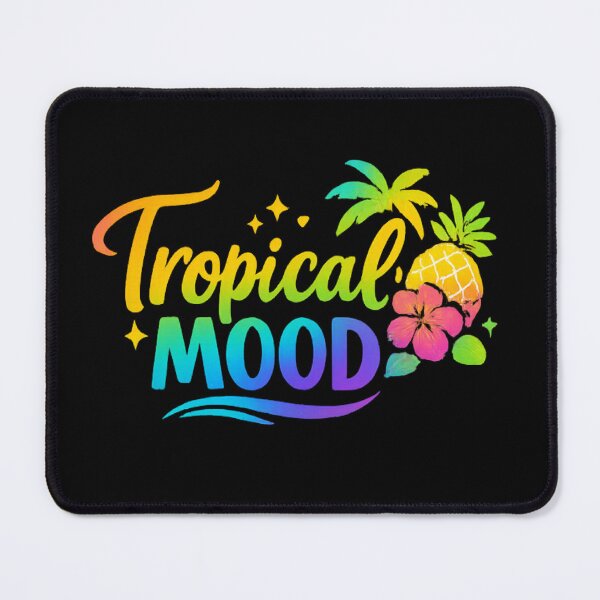Item preview, Tropical Mood - Vibrant Rainbow Summer Paradise Typography designed and sold by myforestfog.