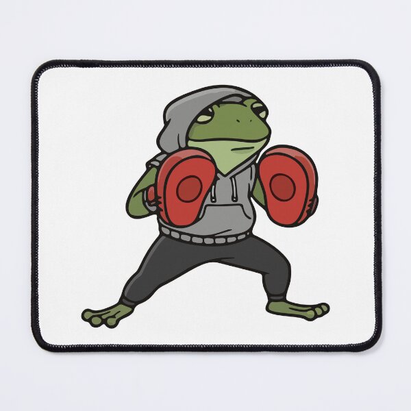 Item preview, Boxing Frog in Hoodie Training with Punch Mitts designed and sold by Floomart.