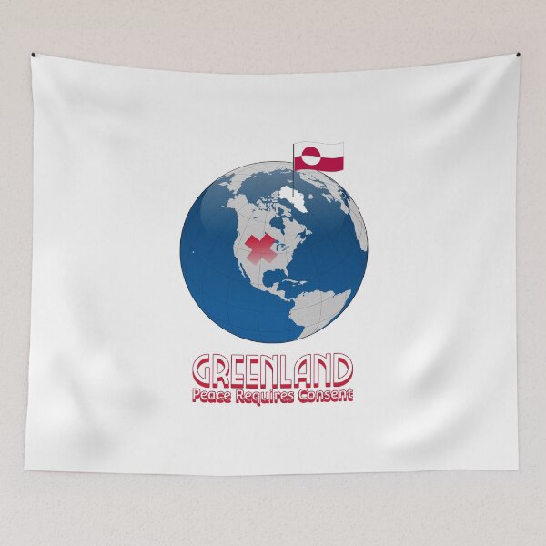Item preview, Greenland Peace Requires Consent Freedom And Sovereignty Greenland Flag designed and sold by GraTEEtude.
