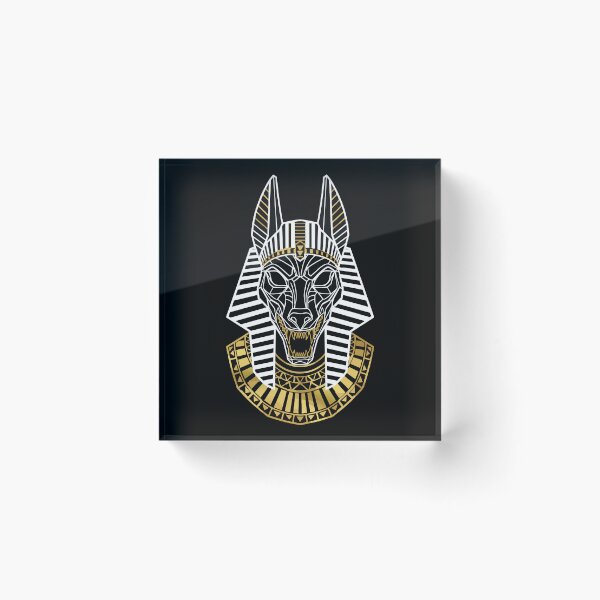 Item preview, Egyptian Anubis Mask, Gold and White, Divine Totem designed and sold by PixelStudioBe.