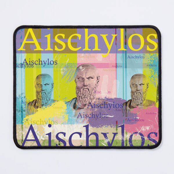 Item preview, Aeschylus Greek Dramatist Portrait Colorful Collage Pop Art designed and sold by Mauswohn.