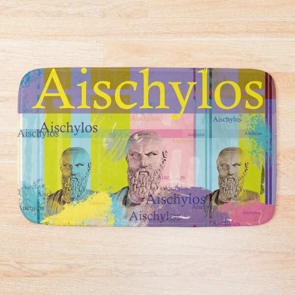 Item preview, Aeschylus Greek Dramatist Portrait Colorful Collage Pop Art designed and sold by Mauswohn.