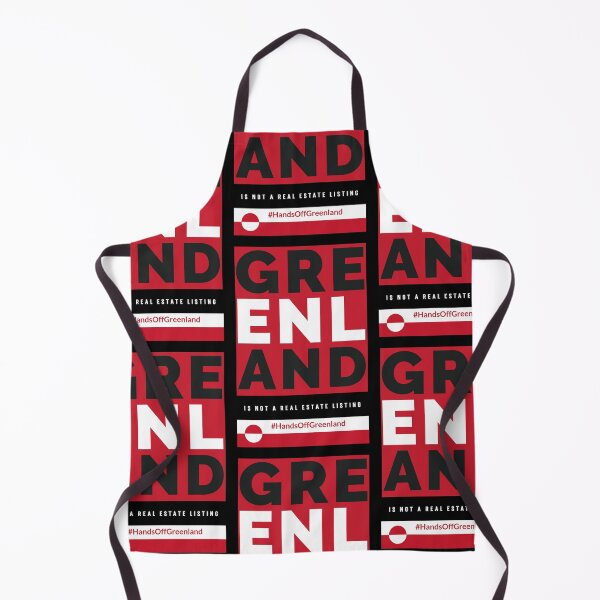 Item preview, Greenland Not A Real Estate Listing Not For Sale Hands Off Greenland Flag Red White Black  designed and sold by GraTEEtude.