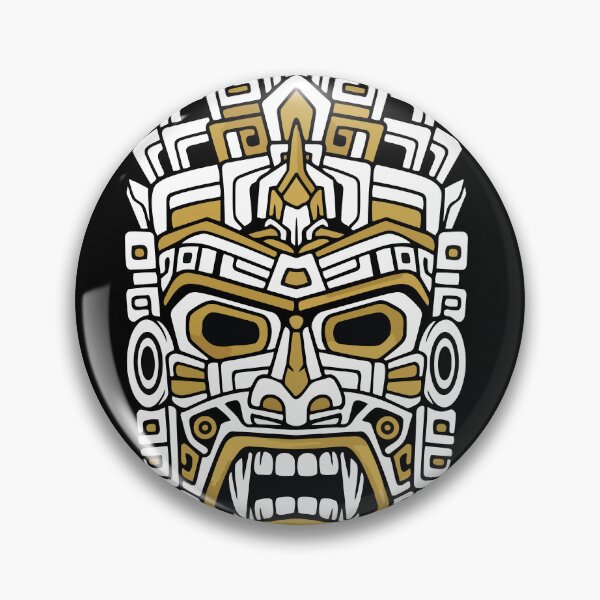 Item preview, Divine Mayan Mask Gold and White Antique Totem designed and sold by PixelStudioBe.