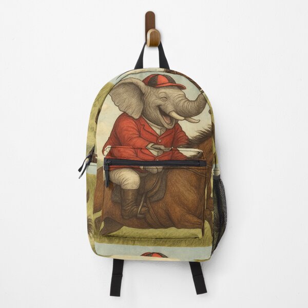 Item preview, Funny elephant as a jockey on a galloping horse illustration designed and sold by Mauswohn.