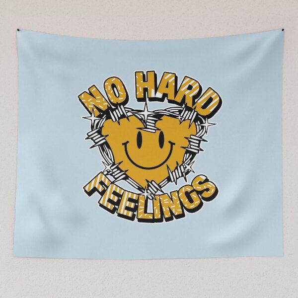 Item preview, No Hard Feelings Smiley Barbed Wire Grunge Aesthetic Graphic Classic T-Shirt designed and sold by Lilbahlil.