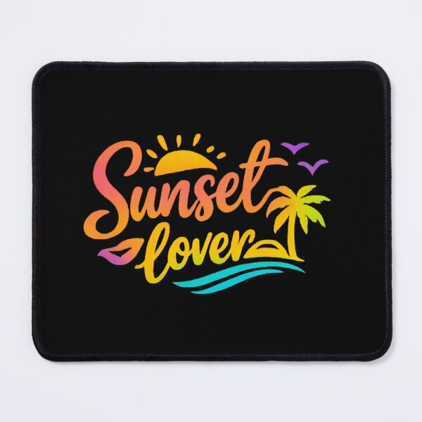 Item preview, Sunset Lover - Vibrant Rainbow Neon Summer Typography designed and sold by myforestfog.