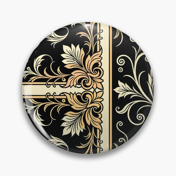Item preview, Golden Ornamental Floral Panel – Elegant Symmetry Art designed and sold by ShaDeS-AI-Art.