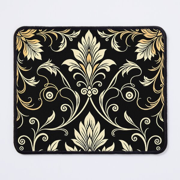Item preview, Golden Ornamental Floral Panel – Elegant Symmetry Art designed and sold by ShaDeS-AI-Art.