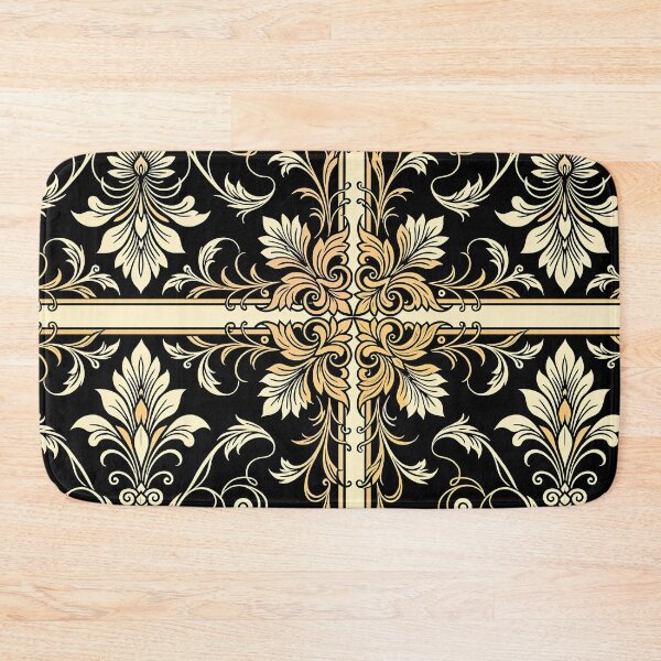 Item preview, Golden Ornamental Floral Panel – Elegant Symmetry Art designed and sold by ShaDeS-AI-Art.