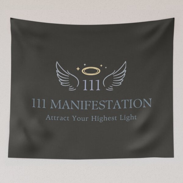 Item preview, 111 Angel Number Manifestation – Attract Your Highest Light Spiritual Typography Design designed and sold by CosmicQuietLab.