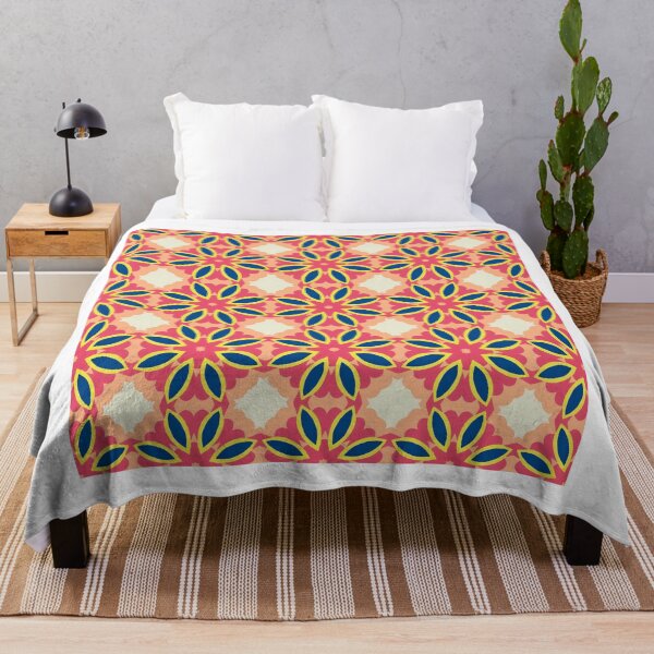 Item preview, Bright Floral Tessellation Tribal Stripes designed and sold by sasmonicos.