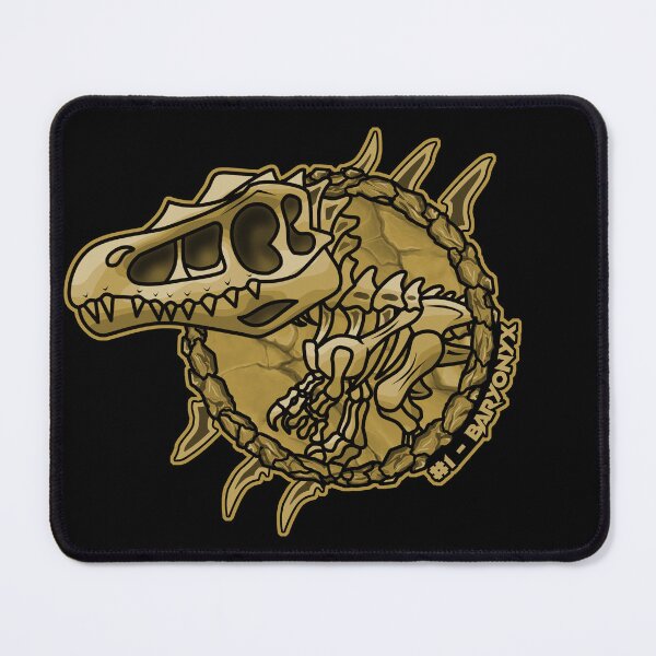 Item preview, Pocket Dinosaur Baryonyx Fossil #01 – Chibi Skeleton Dinosaur Badge | Prehistoric Relic Design designed and sold by Grimtech Workshop.
