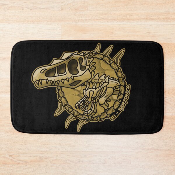 Item preview, Pocket Dinosaur Baryonyx Fossil #01 – Chibi Skeleton Dinosaur Badge | Prehistoric Relic Design designed and sold by Grimtech Workshop.