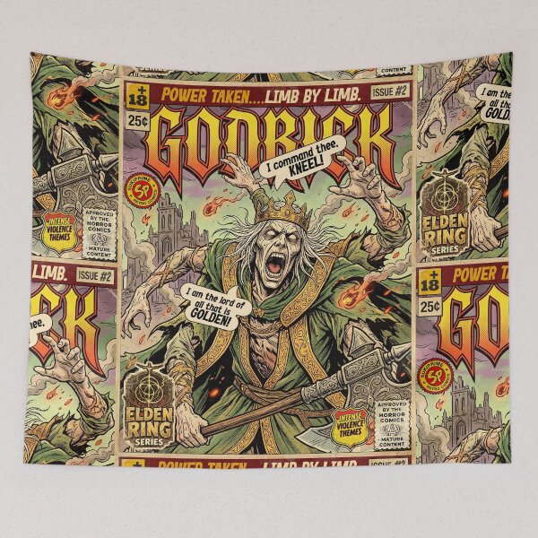 Item preview, Elden Ring Godrick the Grafted Vintage Comic Cover Art designed and sold by Back2Collage.