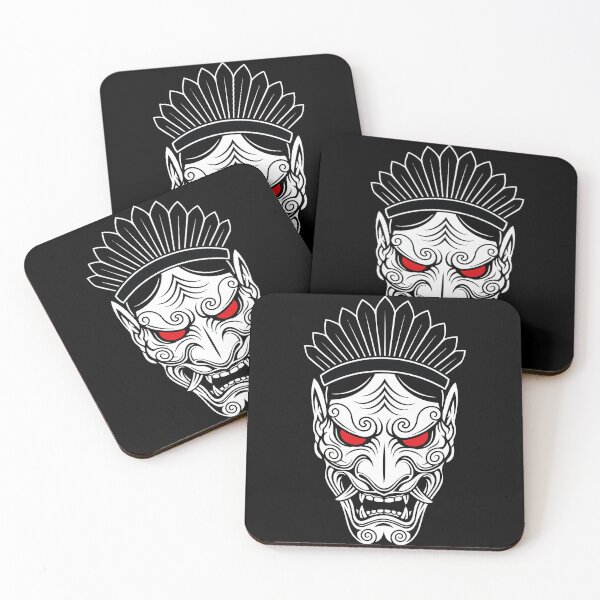 Item preview, Hannya Samurai Totem Mask, Japanese, Red Eyes designed and sold by PixelStudioBe.