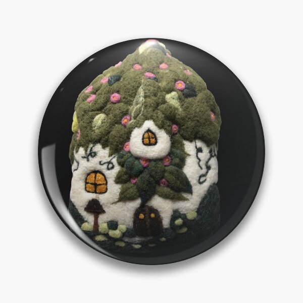 Item preview, Hand-felted house with moss roof and bay window designed and sold by creaphyl28.