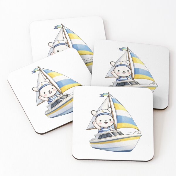 Item preview, Eunto Sailing Bunny Rabbit Yacht Adventure summer travel designed and sold by Orangeman52.