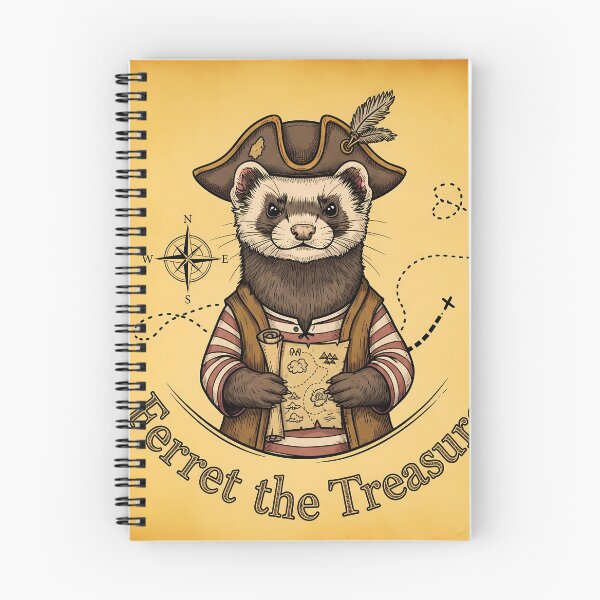 Item preview, Ferret the Treasure Pirate | Silly Paws Studio designed and sold by SillyPawsStudio.