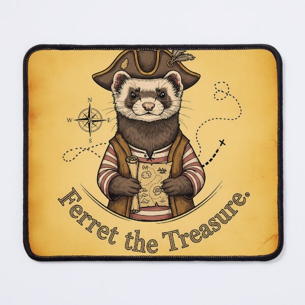 Item preview, Ferret the Treasure Pirate | Silly Paws Studio designed and sold by SillyPawsStudio.