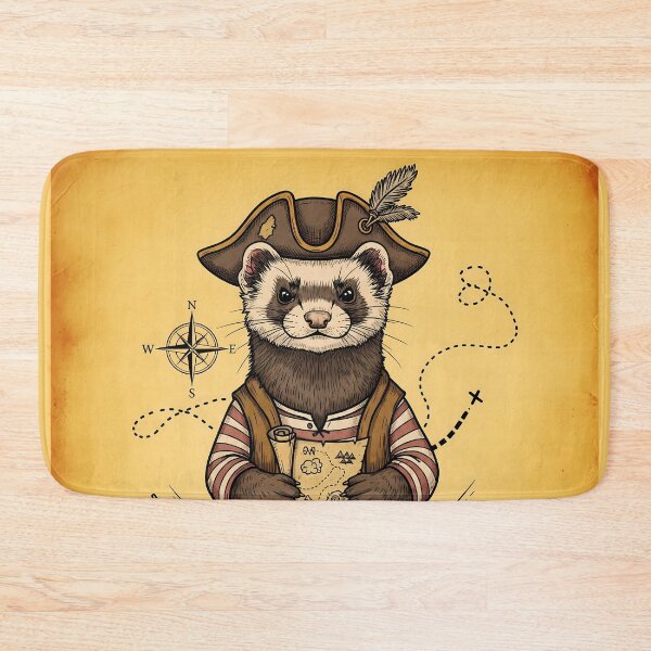 Item preview, Ferret the Treasure Pirate | Silly Paws Studio designed and sold by SillyPawsStudio.