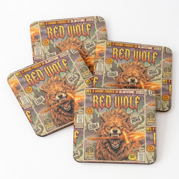 Item preview, Elden Ring Red Wolf of Radagon Retro Comic Cover Art designed and sold by Back2Collage.