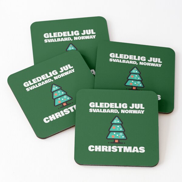 Item preview, Christmas GLEDELIG JUL GOD JUL In Svalbard Norway Christmas Tree designed and sold by GraTEEtude.