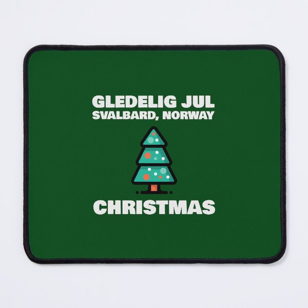 Item preview, Christmas GLEDELIG JUL GOD JUL In Svalbard Norway Christmas Tree designed and sold by GraTEEtude.