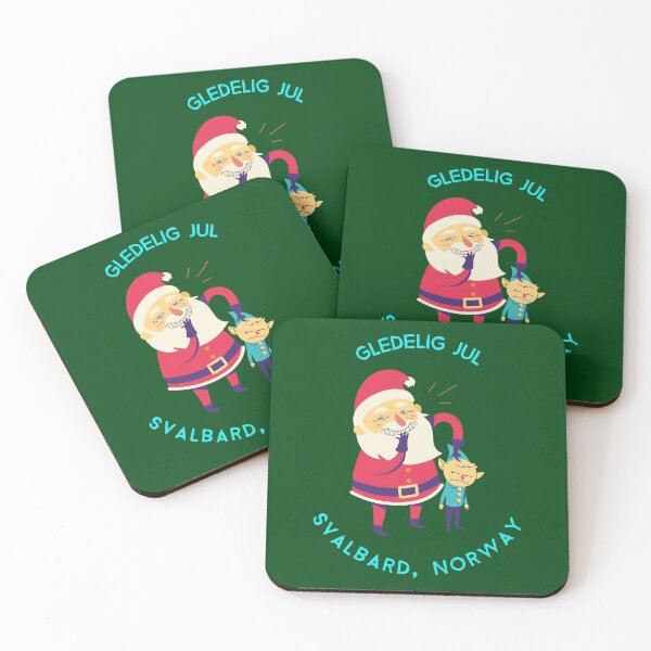 Item preview, Christmas GLEDELIG JUL GOD JUL In Svalbard Norway Santa Candy Cane designed and sold by GraTEEtude.
