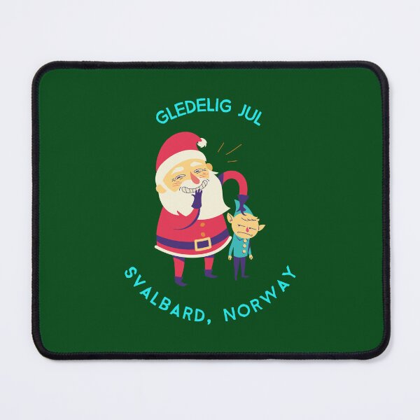 Item preview, Christmas GLEDELIG JUL GOD JUL In Svalbard Norway Santa Candy Cane designed and sold by GraTEEtude.