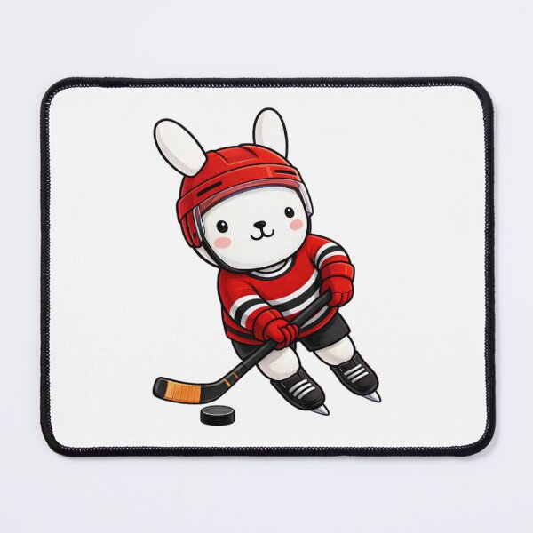 Item preview, Eunto Hockey Bunny Ice Rabbit Playful Skate puck sports designed and sold by Orangeman52.