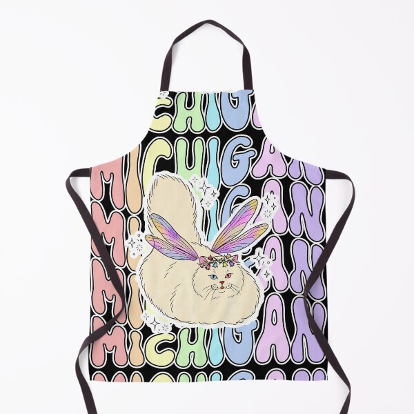 Item preview, Michigan Groovy Fairy Cat On Black designed and sold by Blupunk.