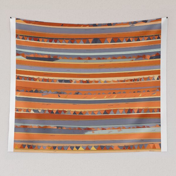 Item preview, Oriental Style Wallpaper In Orange Colours / Digital Handmade Painting  designed and sold by drozdovs16.