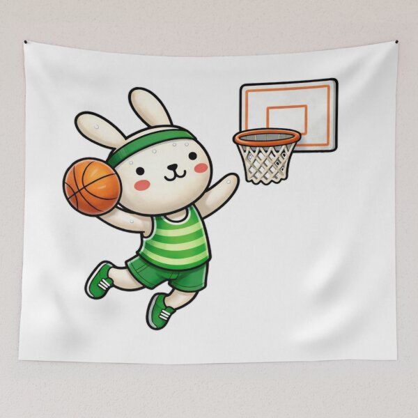 Item preview, Eunto Basketball Bunny Dunking Rabbit Dunk sports energetic designed and sold by Orangeman52.