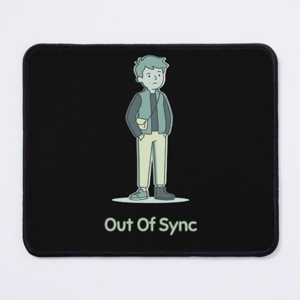 Item preview, Out of Sync Shirt – Minimal Funny Vintage Style Casual Graphic Tee designed and sold by Mythic Ink Studio.