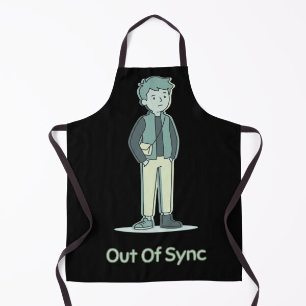Item preview, Out of Sync Shirt – Minimal Funny Vintage Style Casual Graphic Tee designed and sold by Mythic Ink Studio.