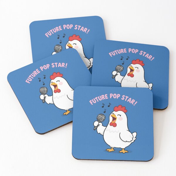 Item preview, Singing Chicken Future Pop Star Illustration designed and sold by NEOCHRONOS.