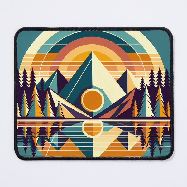 Item preview, Geometric Mountain Lake Reflection designed and sold by InkSmithery.