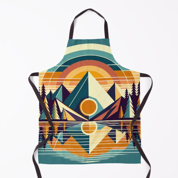 Item preview, Geometric Mountain Lake Reflection designed and sold by InkSmithery.