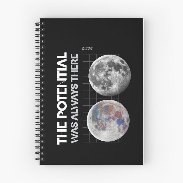 Item preview, The Potential Was Always There - Colorful Moon Motivational Art designed and sold by Tattyarts.