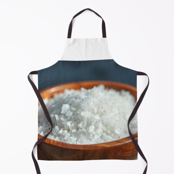 Item preview, Grainy Sea Salt Crystals in Small Wooden Bowl – Close-Up Texture designed and sold by EmeraldeaArt.