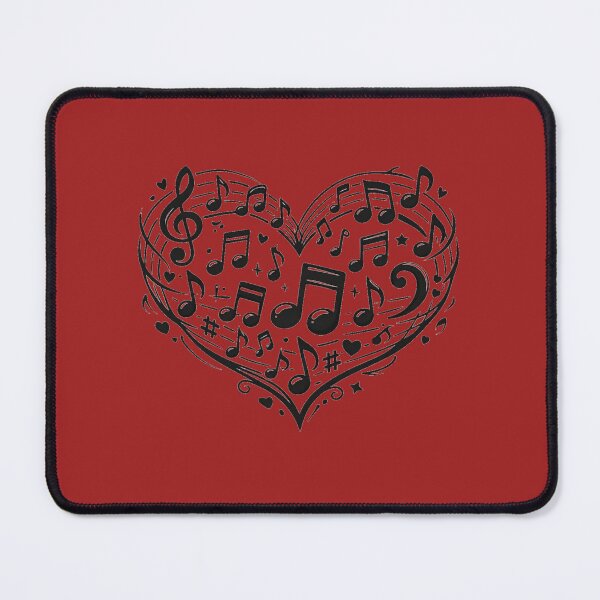 Item preview, Musical Notes Heart Illustration Cartoon Style designed and sold by Sn1ver.