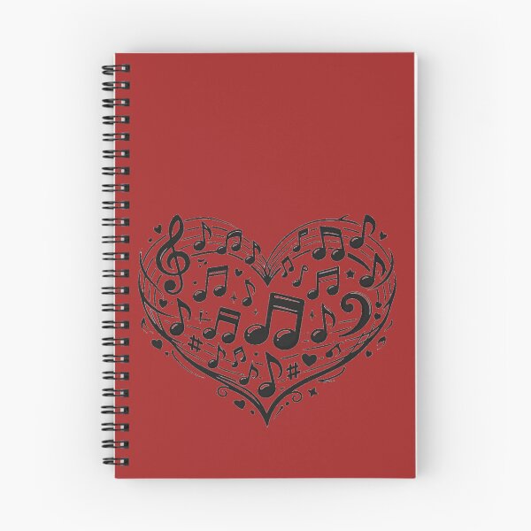 Item preview, Musical Notes Heart Illustration Cartoon Style designed and sold by Sn1ver.