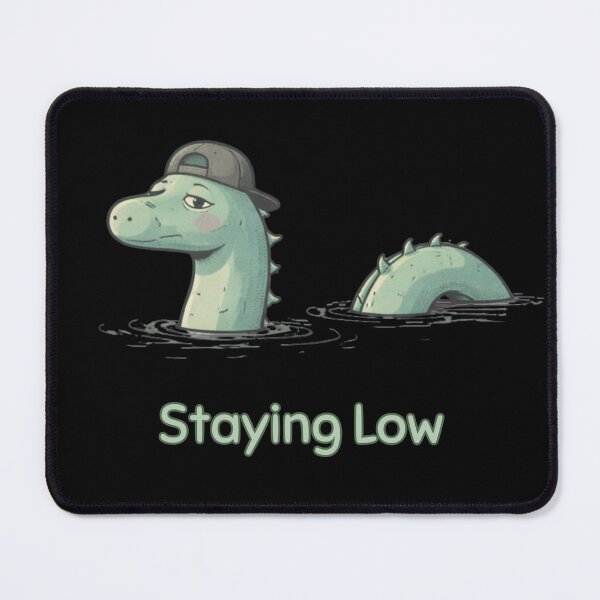 Item preview, Staying Low Sea Serpent Shirt – Minimal Introvert Funny Vintage Style Tee designed and sold by Mythic Ink Studio.